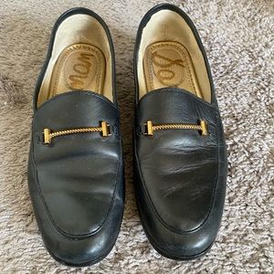Sam Edelman Black Leather Loafers